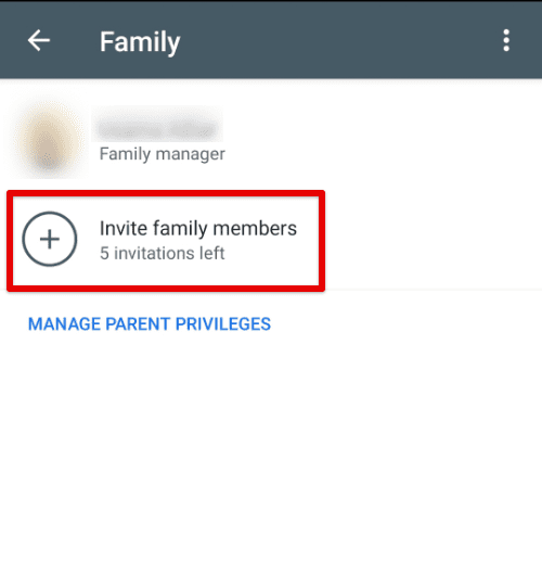Inviting family members
