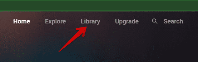 Opening library tab