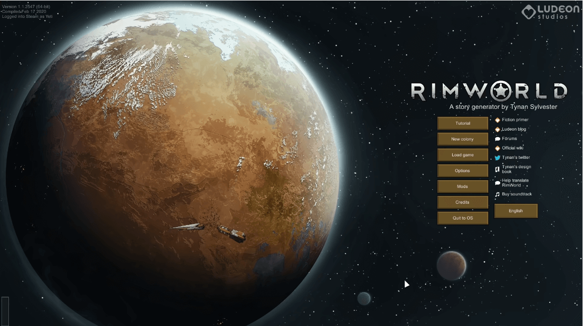 RimWorld installed on Chrome OS