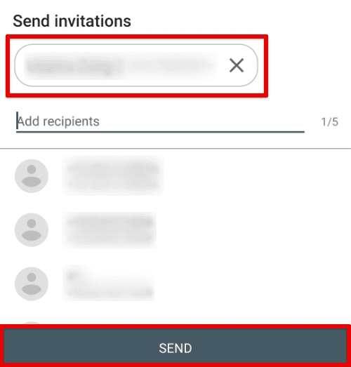 Sending SMS invitation