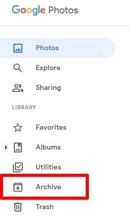 Archive tab