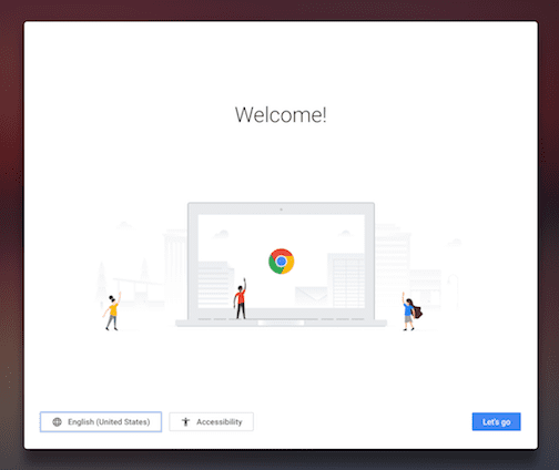chrome os welcome page