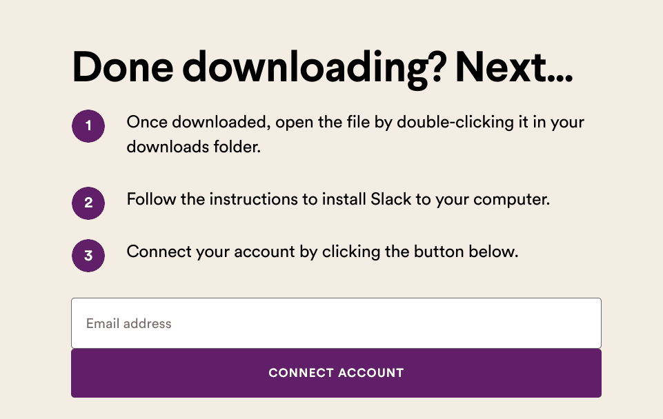 Connecting your account with Slack beta