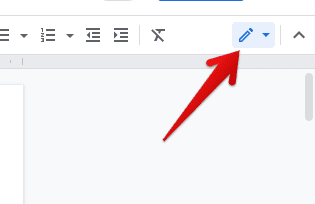Edit icon in Google Docs