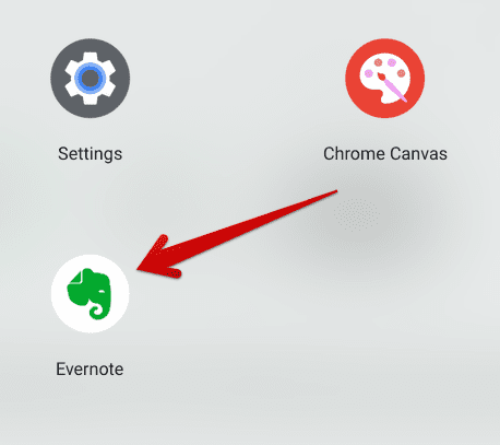 Evernote installed on Chrome OS
