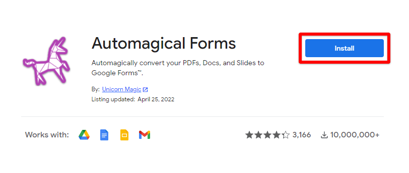 Installing Automagical Forms