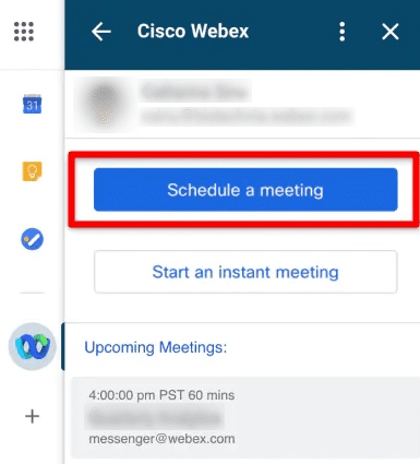 Scheduling a meeting from Gmail