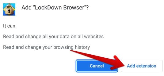 Confirming the installation of LockDown Browser