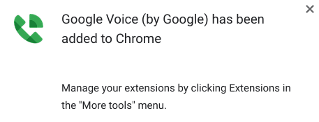 Google Voice added to Chrome