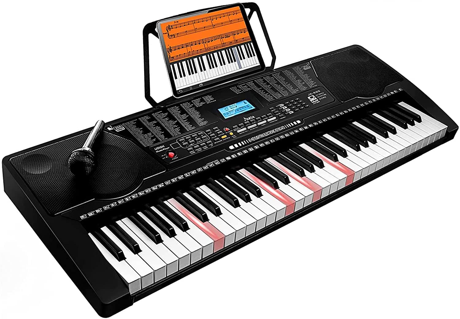JIKADA 61-Key Portable Electronic Keyboard Piano