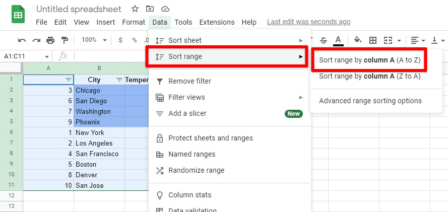 Sorting by column of serial numbers