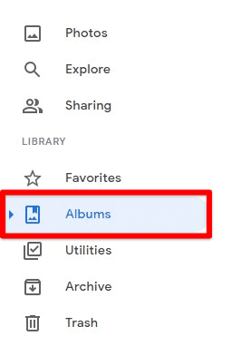 Albums tab