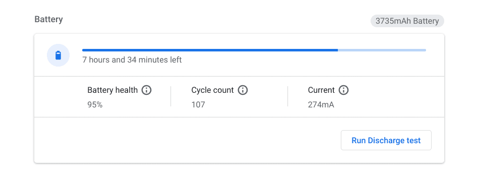 ChromeOS battery diagnostics