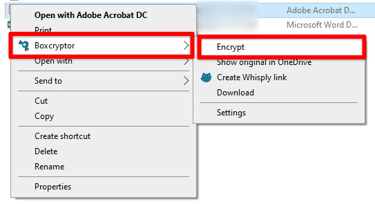 Encrypting with Boxcryptor