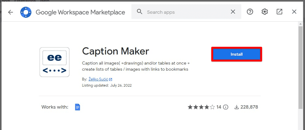 Installing Caption Maker