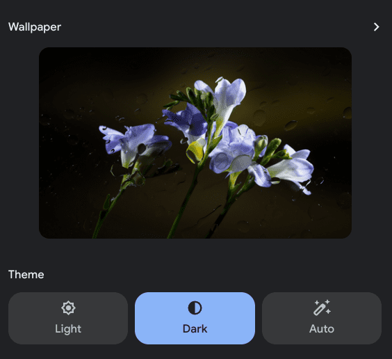 Light and dark themes in ChromeOS