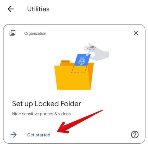 Setting up the Locked Folder