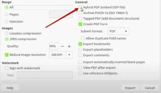 Enabling the "Hybrid PDF" feature