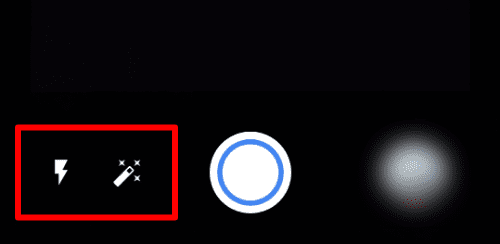 Flash and glare removal icons