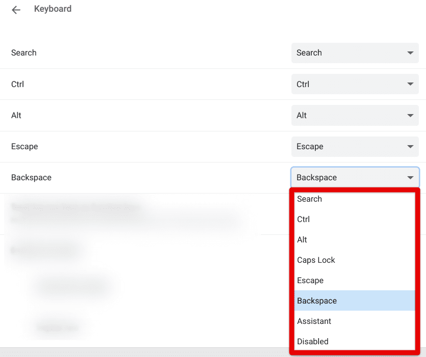 Reassigning keys