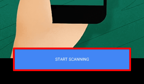 Start scanning button