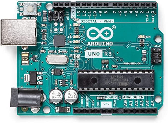 An Arduino UNO REV 3 board