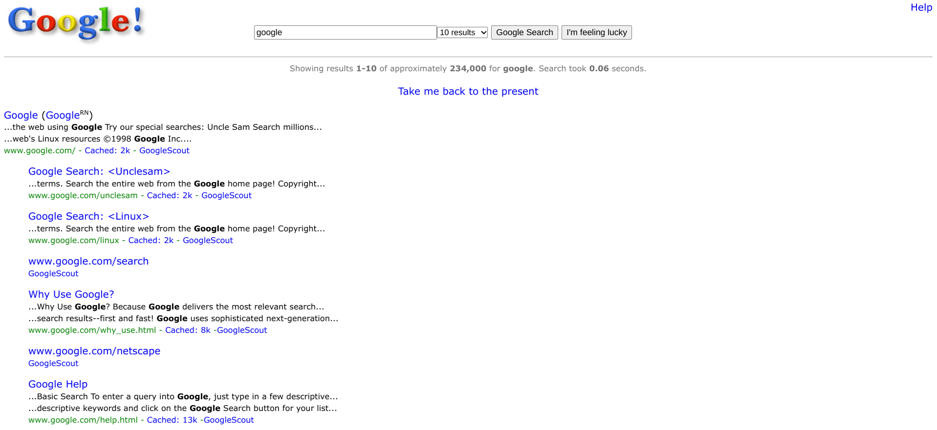 Google in 1998