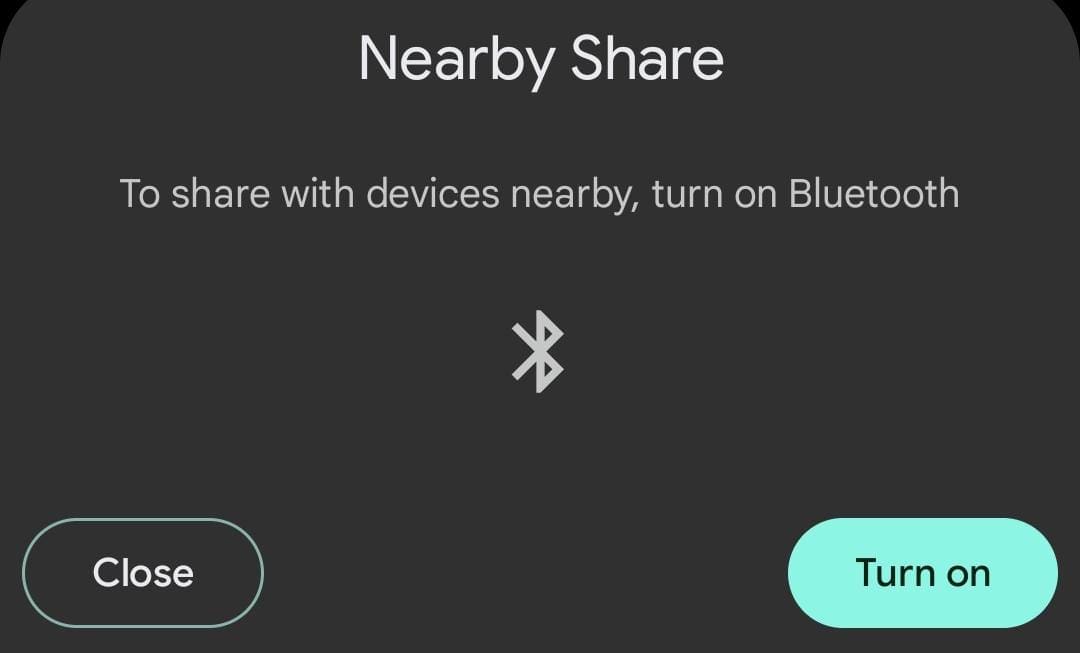 Nearby Share on an Android smartphone