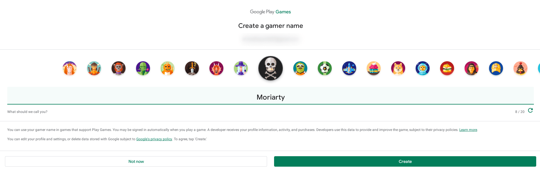 Registering for Google Play Games