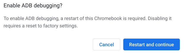 Restarting the Chromebook