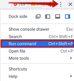 Running a command in Chrome DevTools