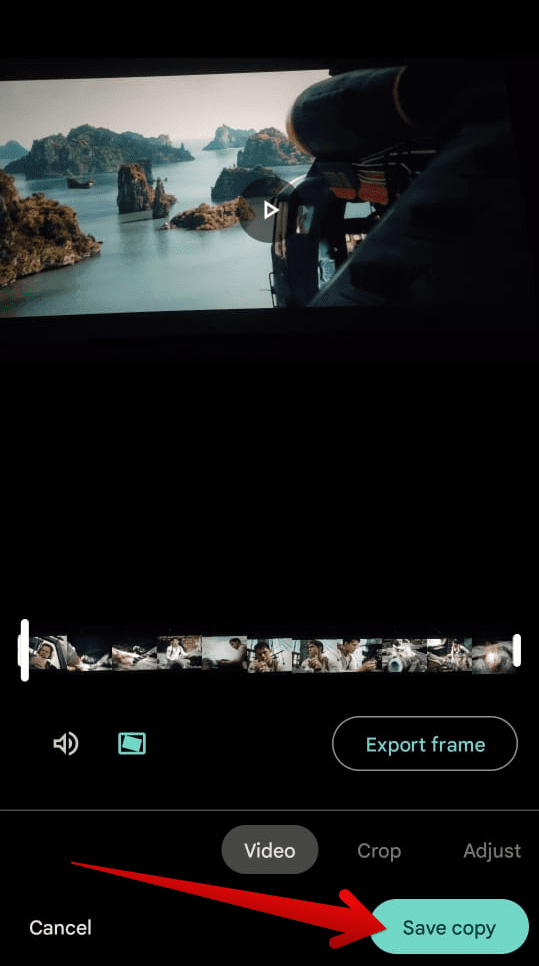 Saving copy of the stabilized video