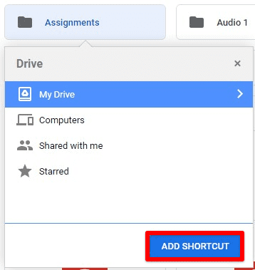 Tagging folders as a shortcut