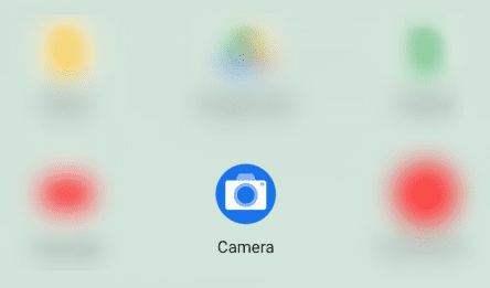 The ChromeOS camera app in the launcher area
