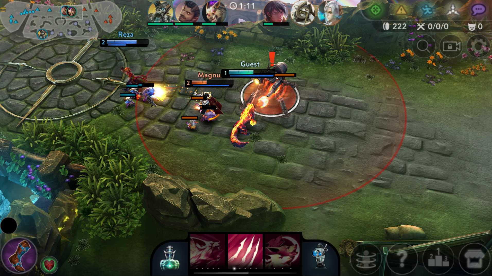 Vainglory in-game battle