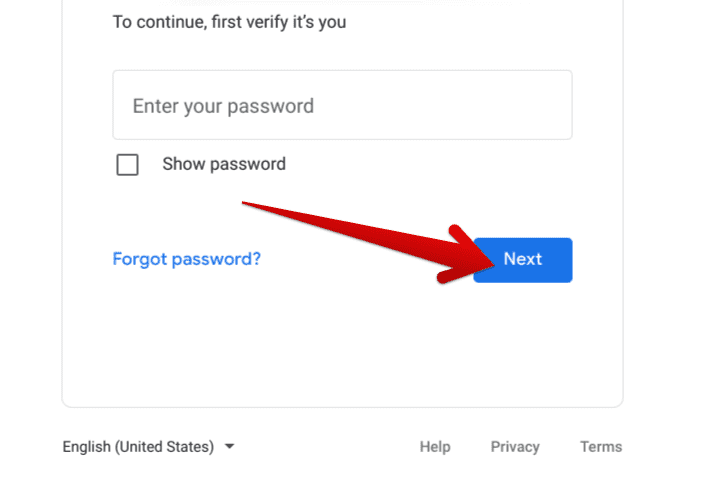 Verifying the identity to proceed