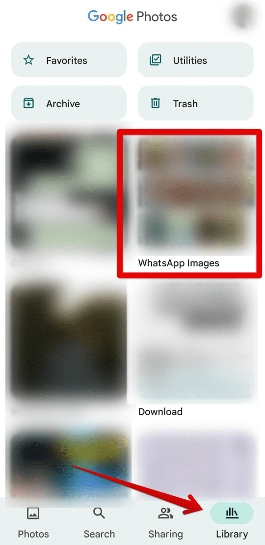 WhatsApp images backed up to Google Photos