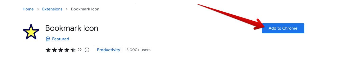Adding Bookmark Icon to Chrome