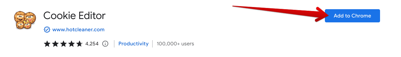 Adding Cookie Editor to Chrome