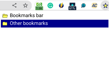 Bookmark Icon on the Chrome browser