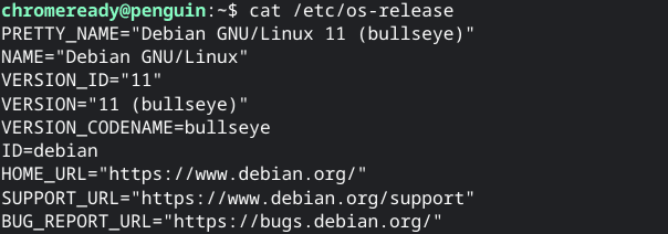 ChromeOS Linux updated to Debian Bullseye