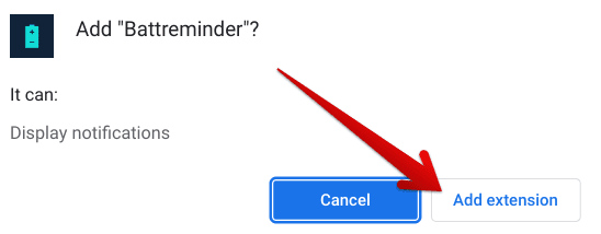 Confirming the installation of Battreminder