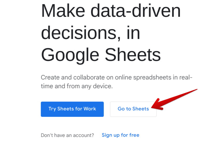 Opening the Google Sheets web editor