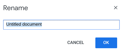 Renaming a document in Drive