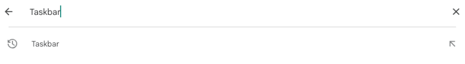 Searching for the Taskbar app on the Google Play Store