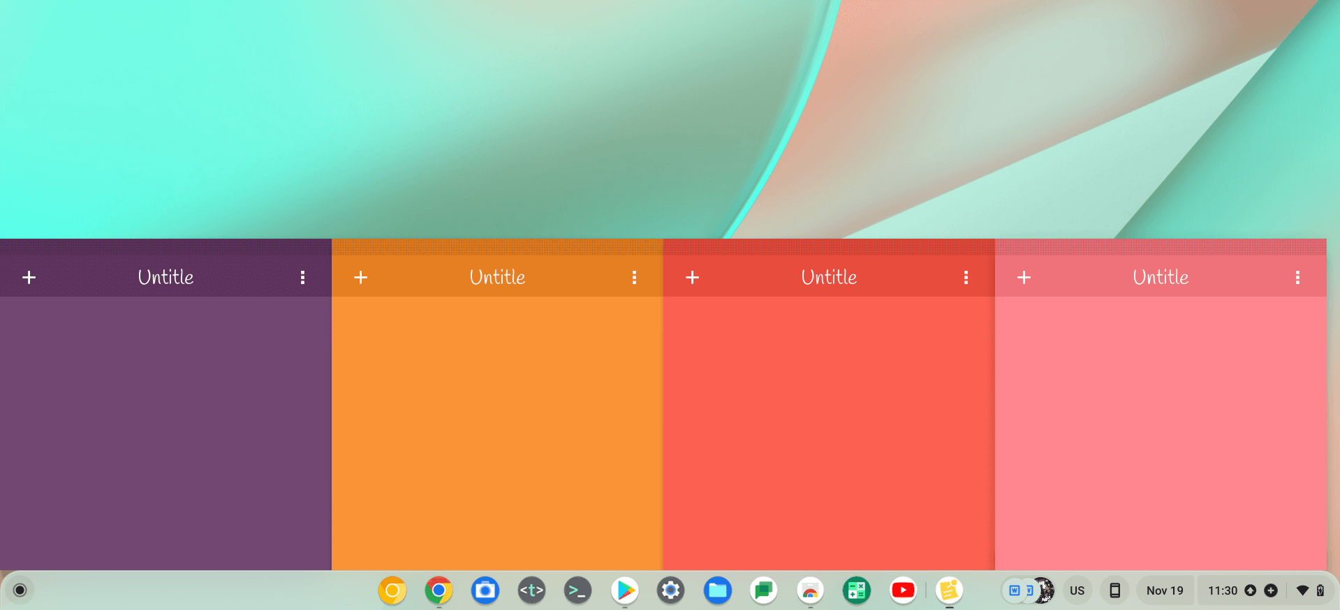 Sticky Notes widget on ChromeOS