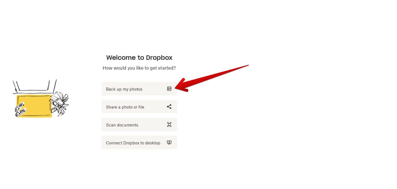 backing up photos with dropbox