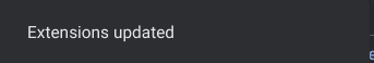 Chrome extensions updated