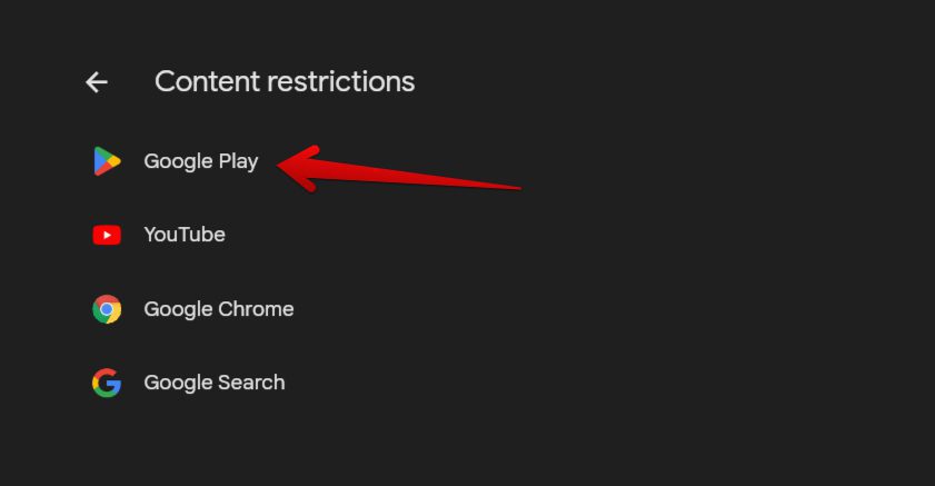 Clicking on "Google Play"