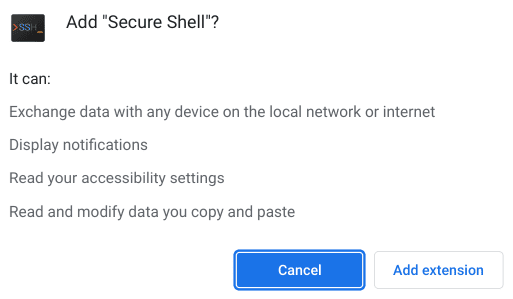 Confirming the installation of Secure Shell